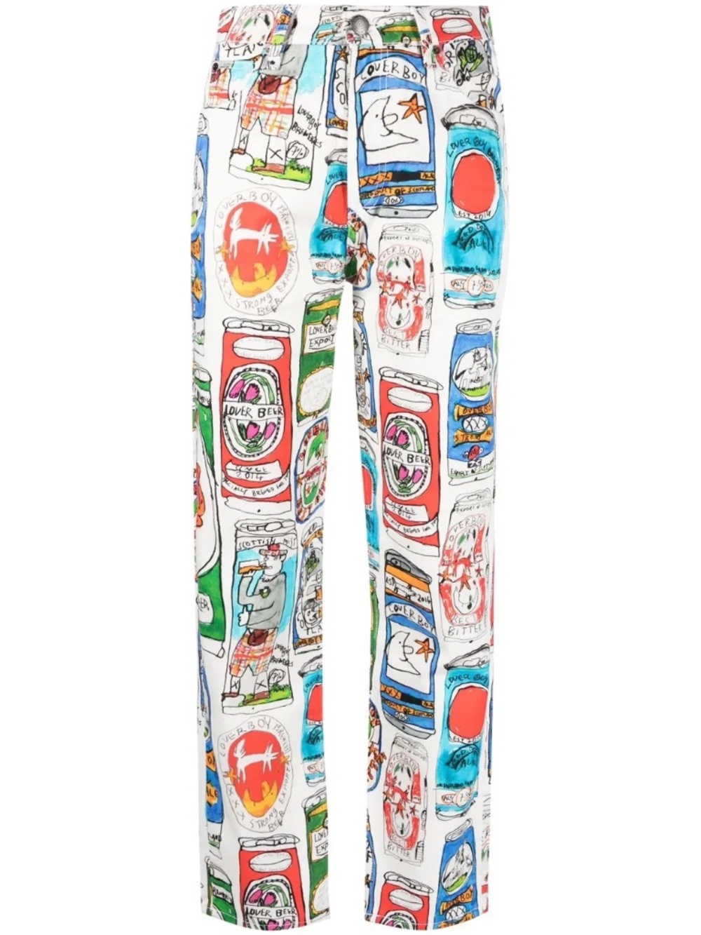 Charles Jeffrey Loverboy x Rory Mullen Beer Print Jeans (Size M/28)